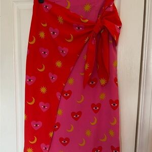 Never Fully Dressed Faux Wrap Midi Skirt Size 12